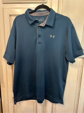 Under Armour Men’s Navy/Teal Performance Polo